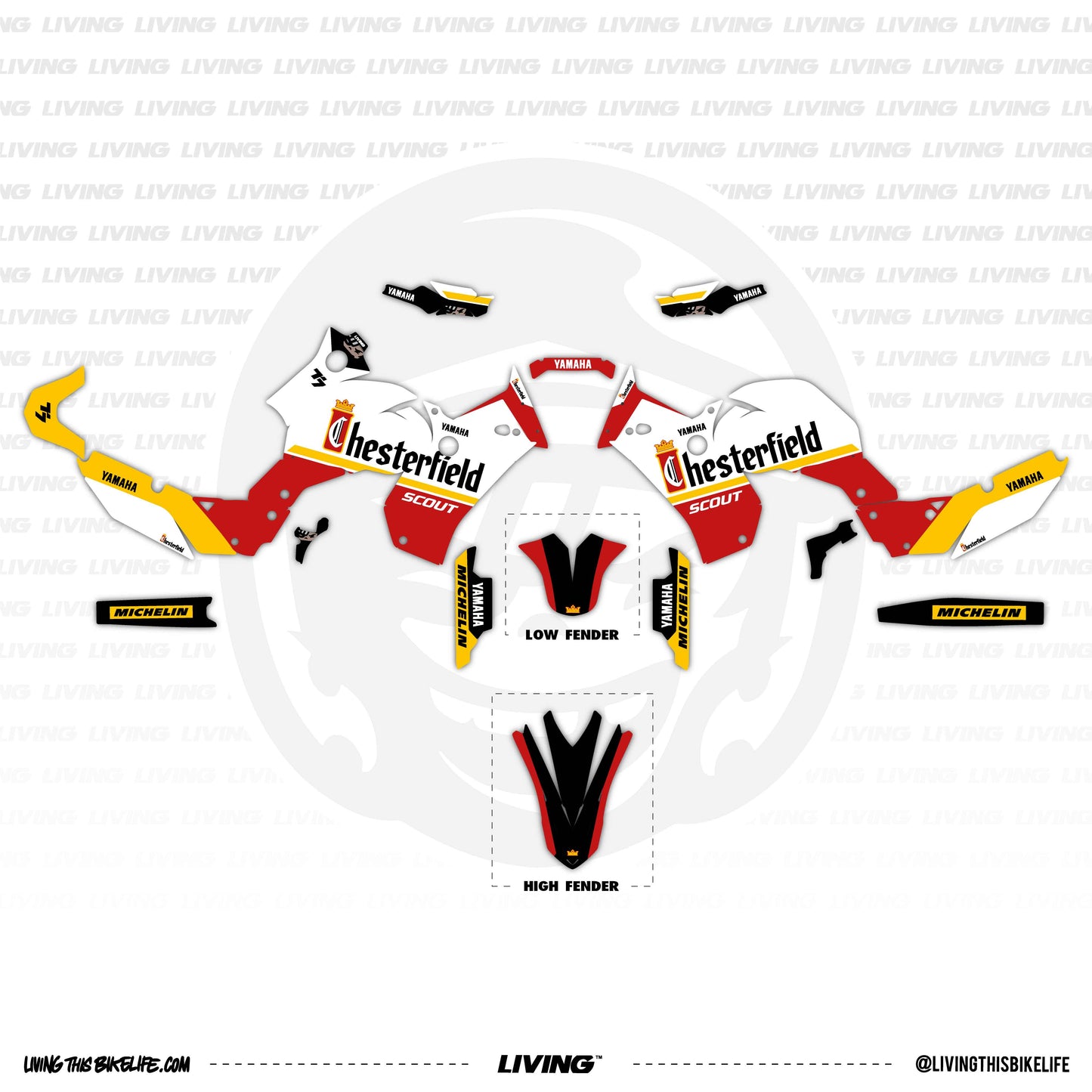 Kit graphique « Chesterfield » pour Yamaha Tenere 700 