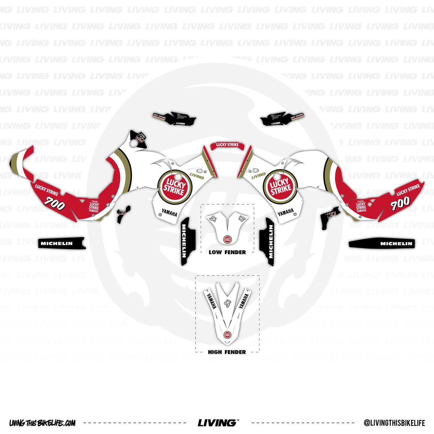Kit gráfico "Lucky Strike Explorer" para Yamaha Tenere 700