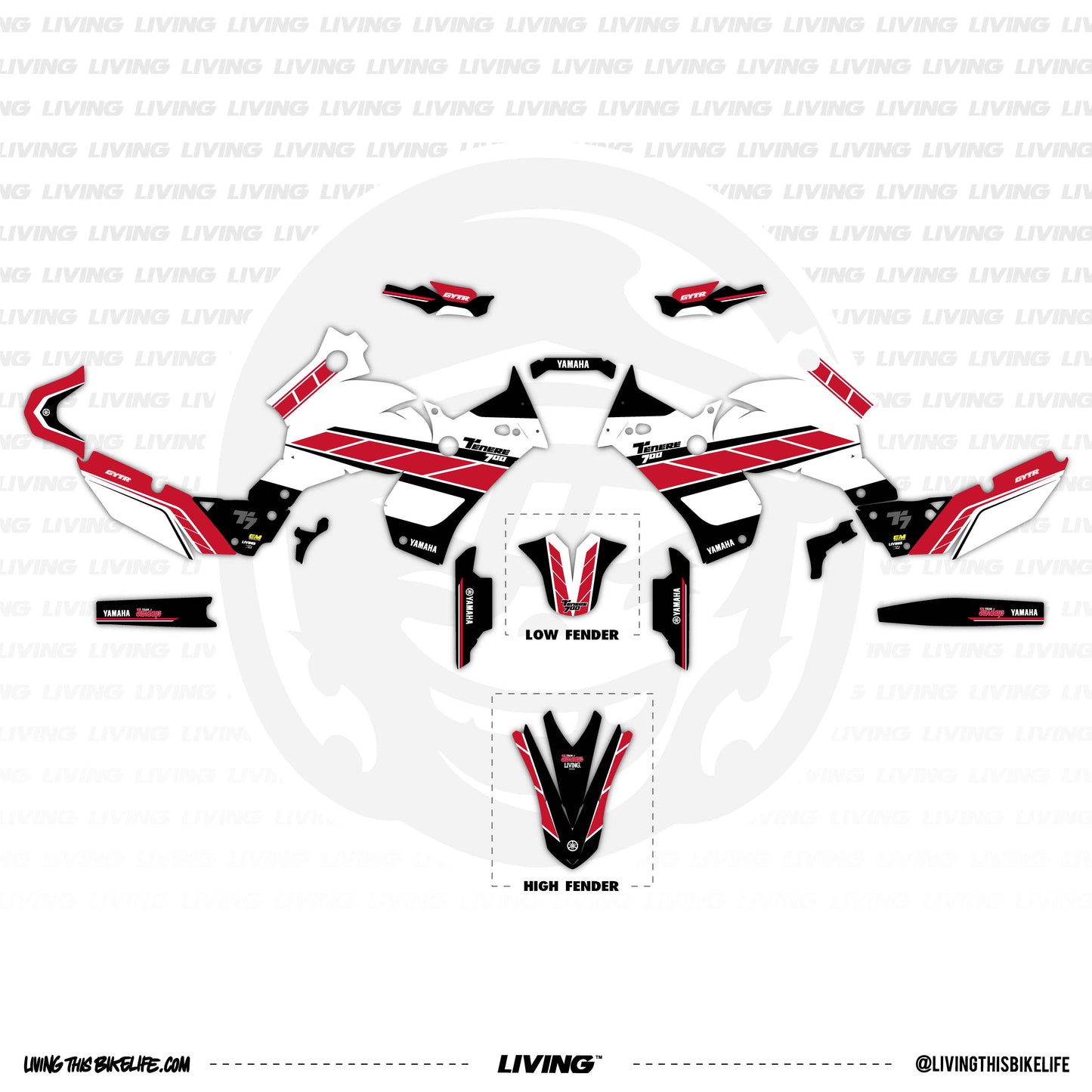 Kit graphique Yamaha Tenere 700 « Red Classic »