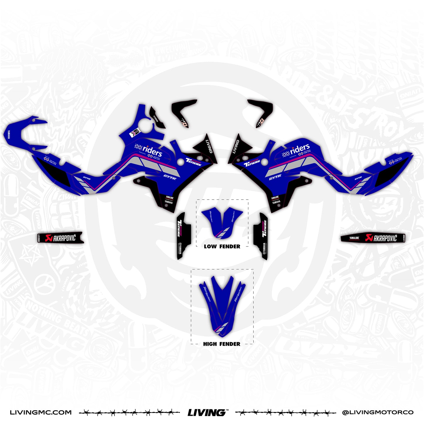 Yamaha Tenere 700 World Raid Kit d'Adhesius "Erzbergrodeo"