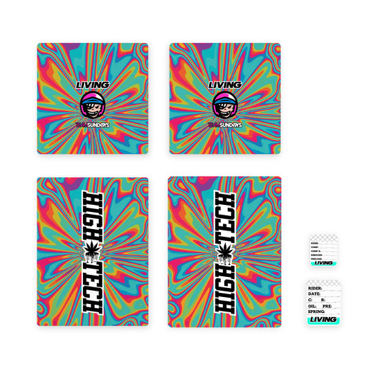 Kit de pegatinas para envolver horquillas "teñidas"