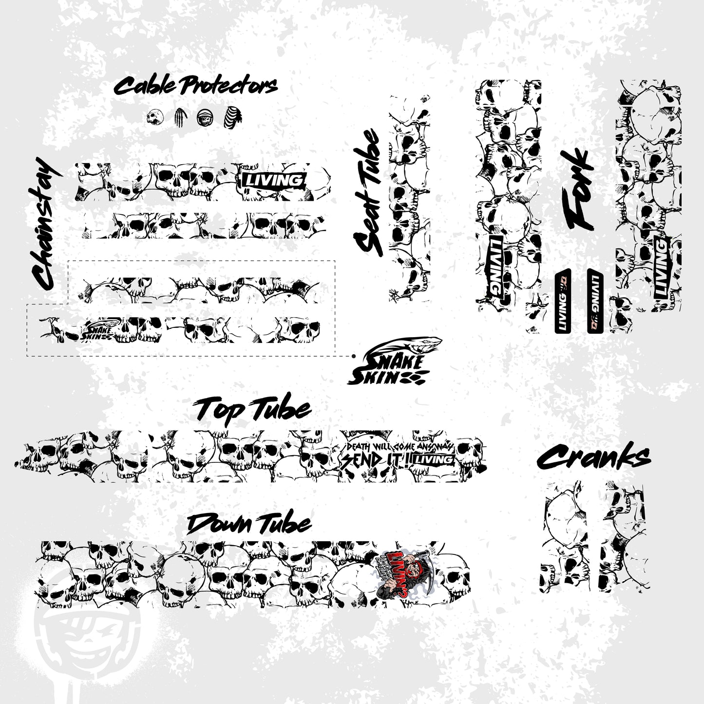 Pack completo de carcasas de marco "Calaveras"